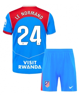 Billige Fotballdrakt Atletico Madrid Robin Le Normand #24 Replika Tredjedraktsett Barn 2025-26 Kortermet (med bukser)
